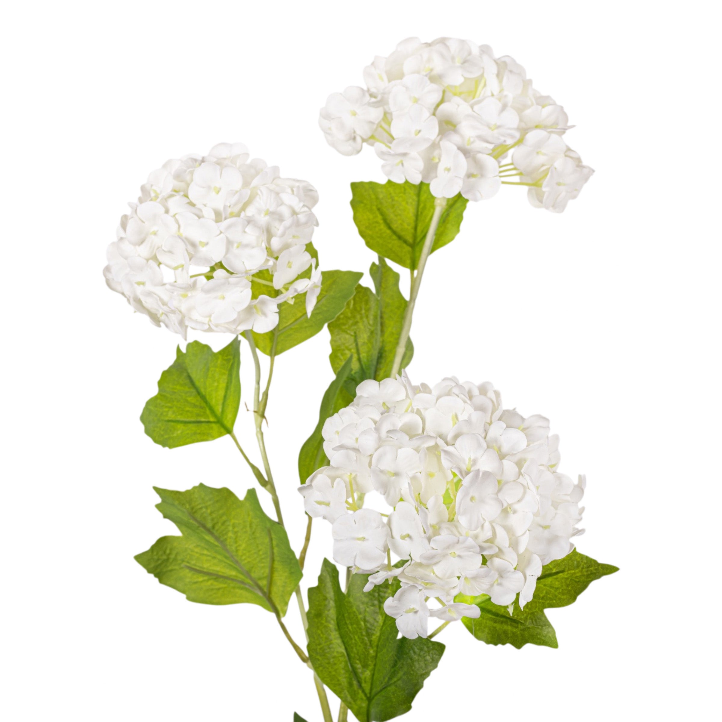 26" White Snowball Hydrangea Stem - Real Touch FL1114