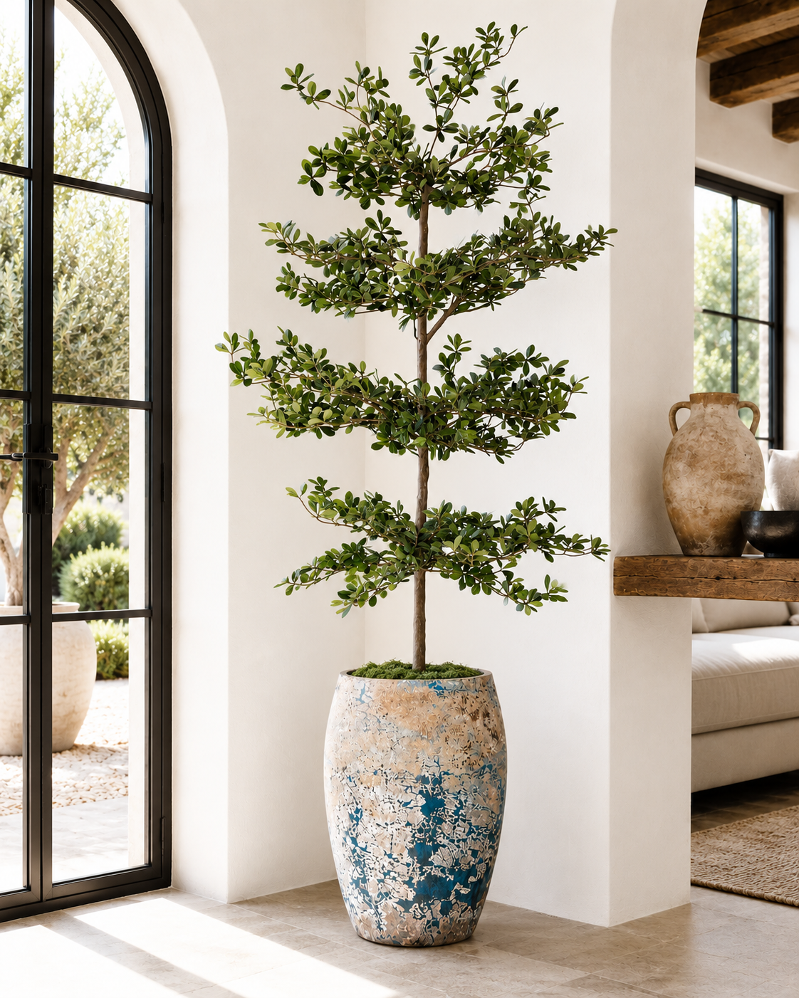 8' Shady Lady Tree in Argos Planter PC1412CN1373LG