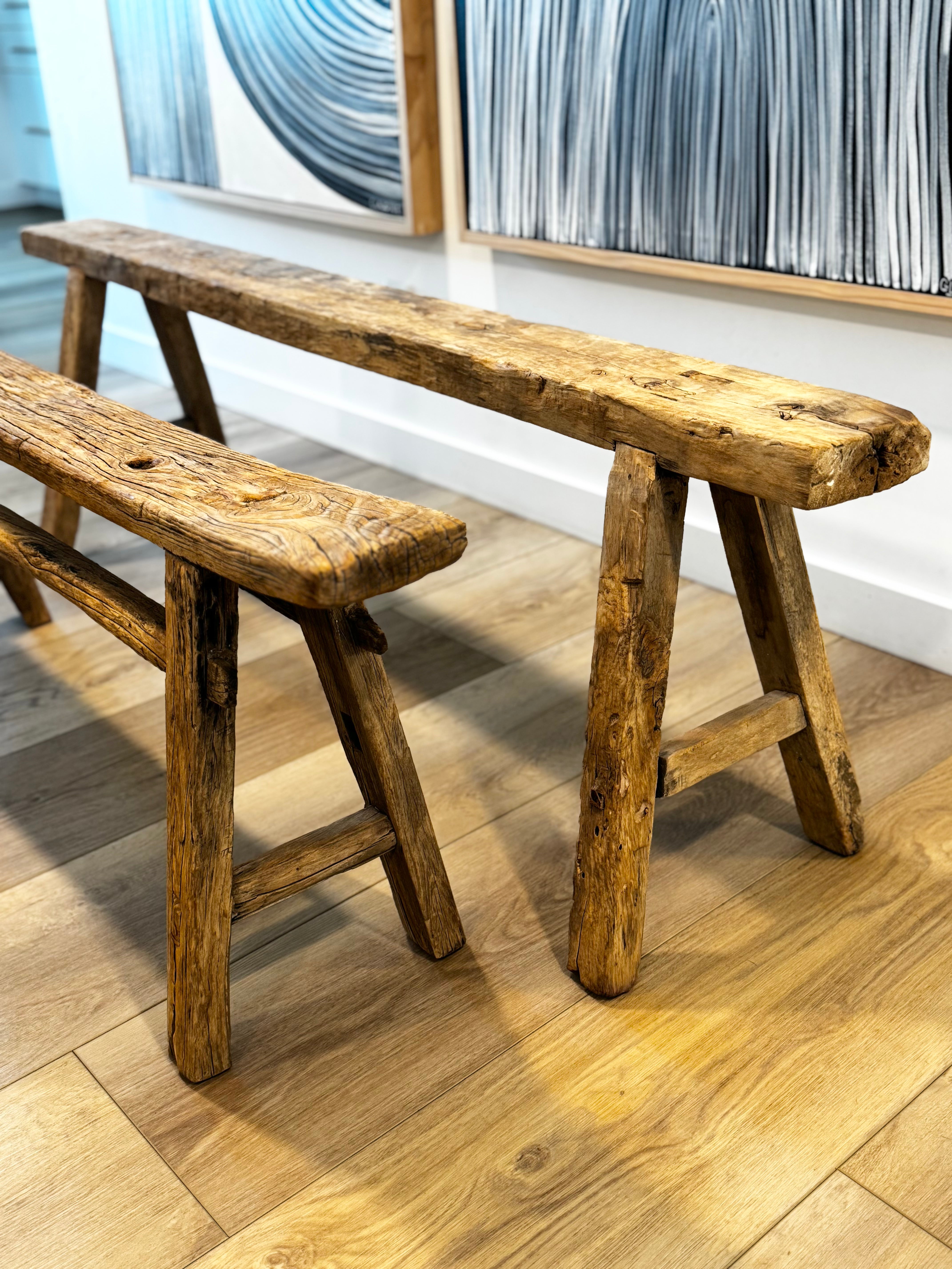 Beckham Vintage Reclaimed Skinny Bench