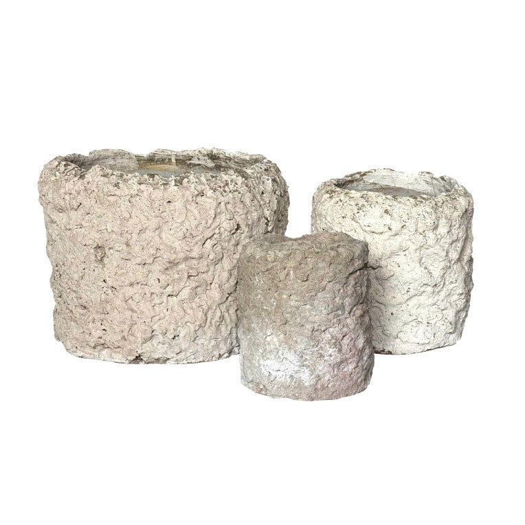 Crux Cylinder Planter Antique White CN1468