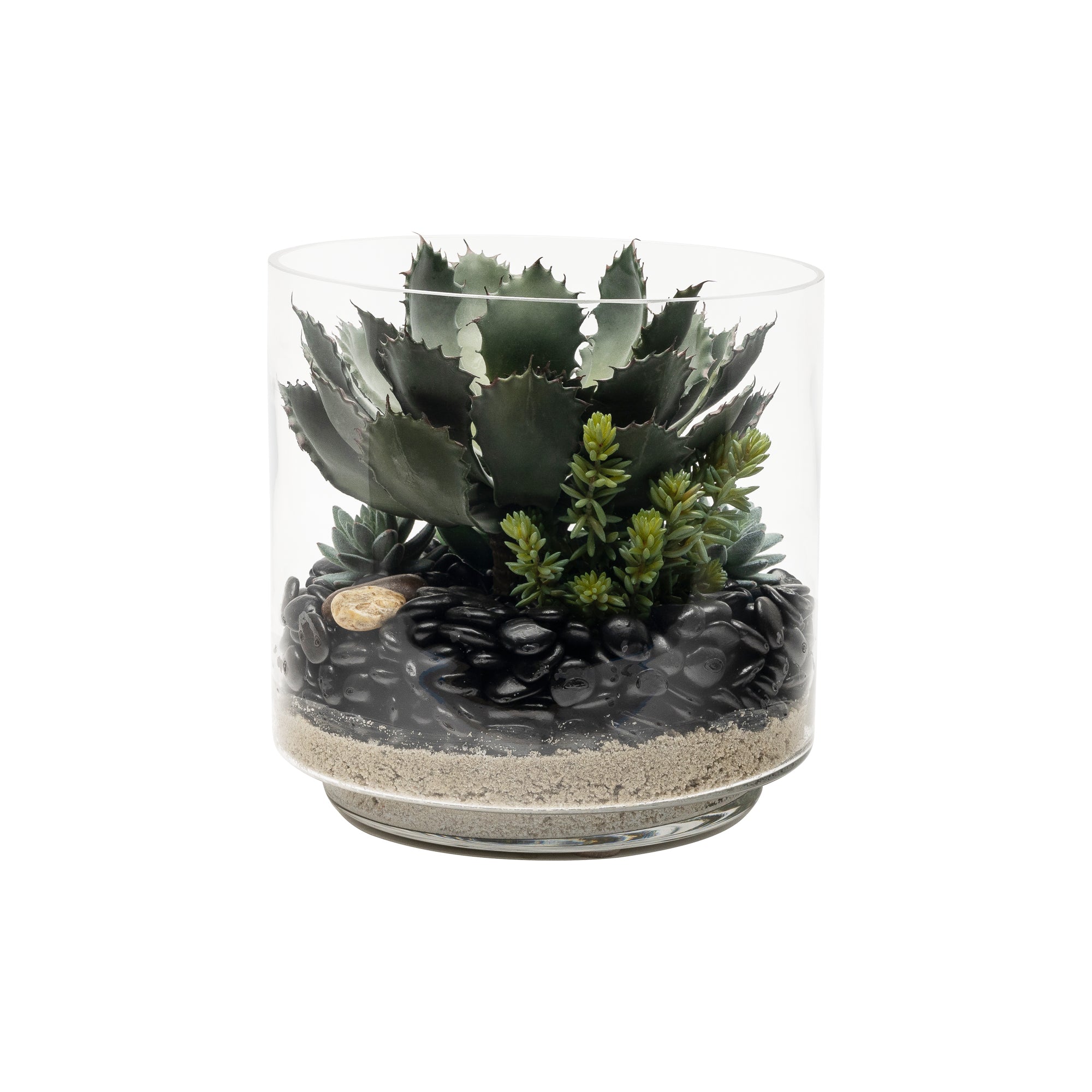 12" Chalet Vase with Succulent Arrangement   AR1613