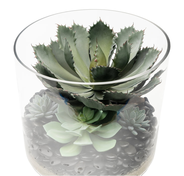 12" Chalet Vase with Succulent Arrangement   AR1613