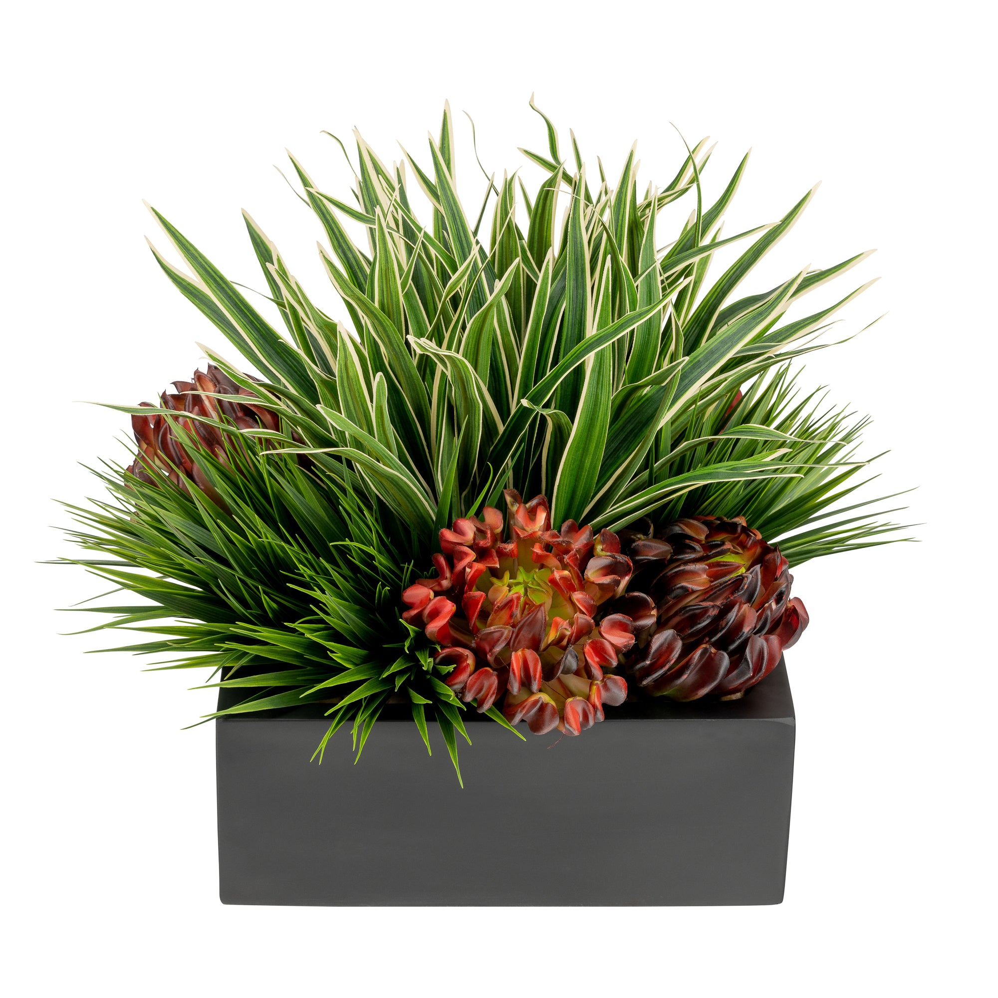 13" Sebastian Planter with Grass Arrangement   AR1683