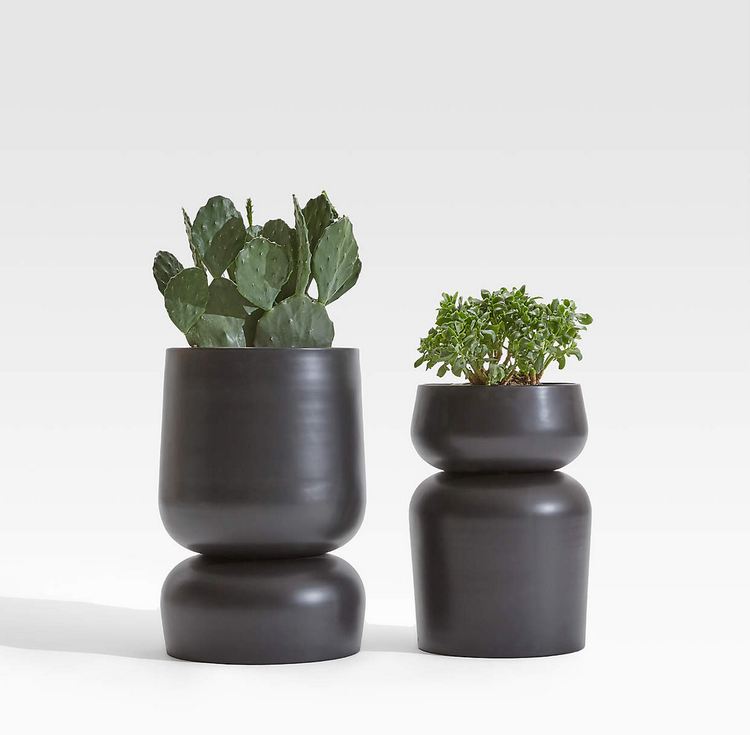 The Zoe- Black Reversible Metal Planter   CN1272