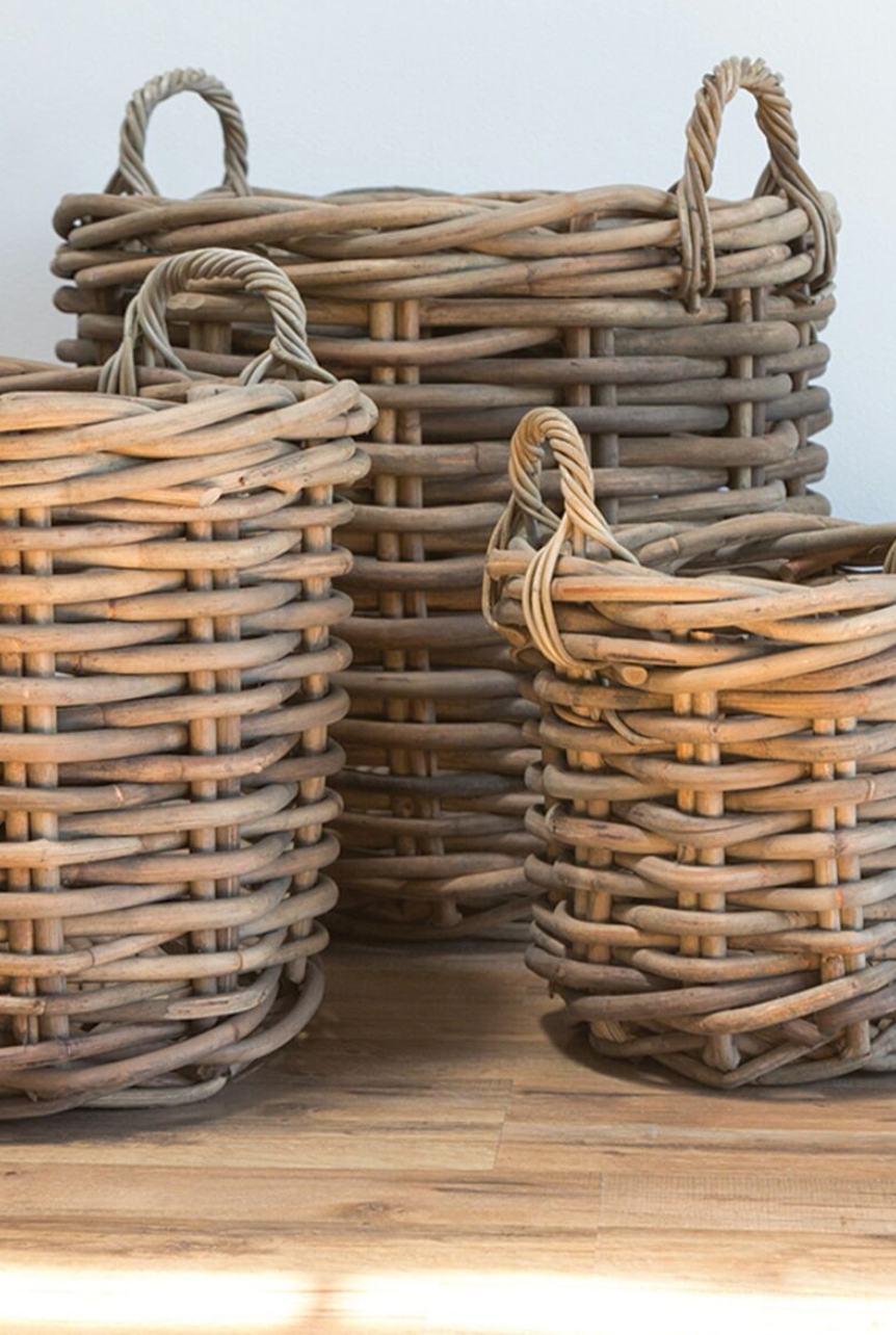 Kubu Basket Collection-Natural Grey   BS1032