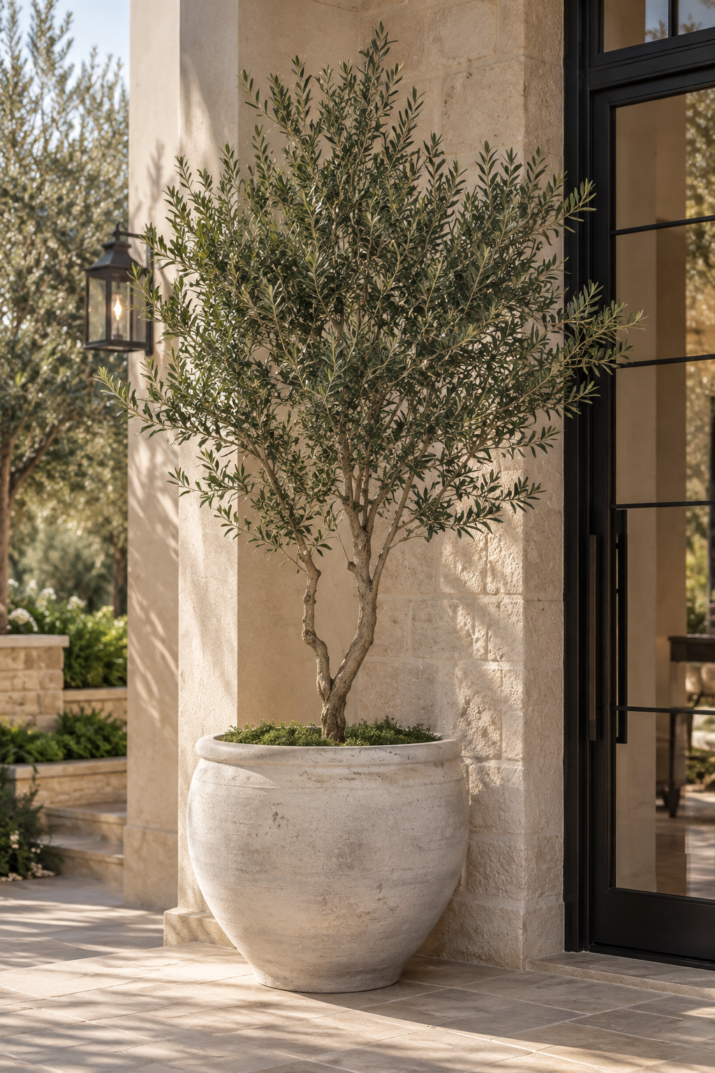10' Olive Tree in Mason Planter | PC1420CN1480LG