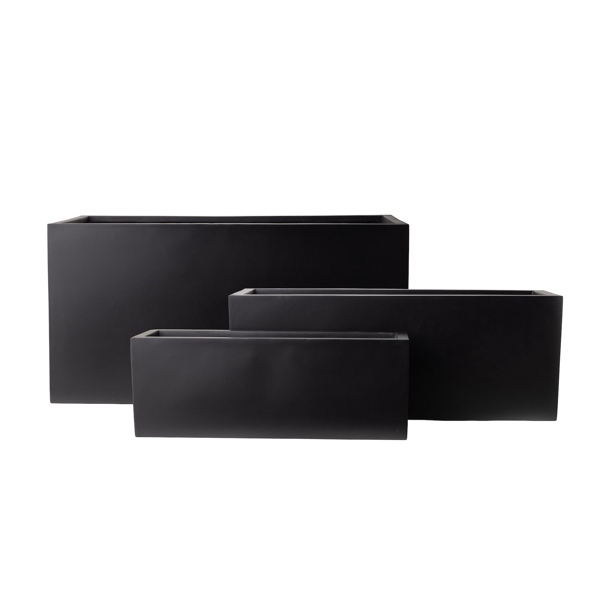 Manhattan Floor Planter Collection-Black    CN1184