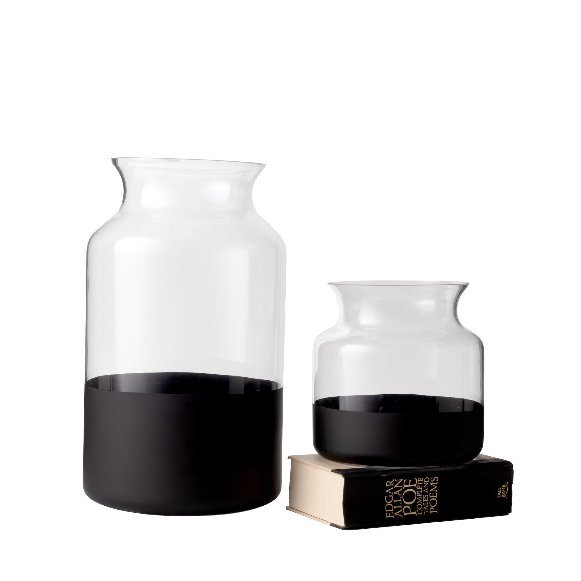 Poet Glass Vase Collection- Black       GL1030