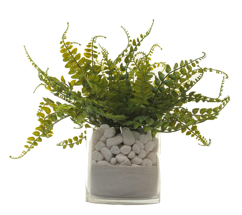 6” Mazzy Vase with Grass AR1124