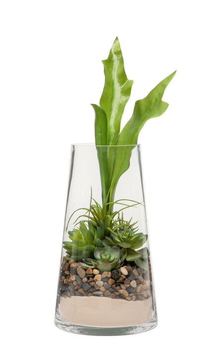 12" Tapered Mazzy Vase with Staghorn Arrangement  AR1169
