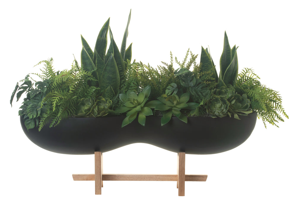 Remington Table Top Planter with Wood Stand    CN1041