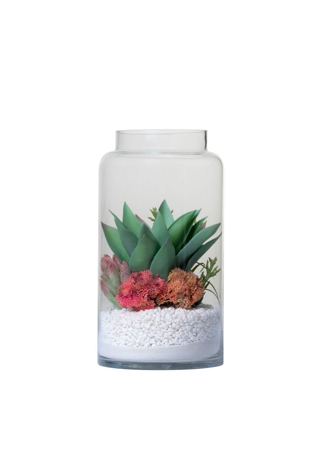 14" Kailee Vase with Succulent Arrangement   AR1353