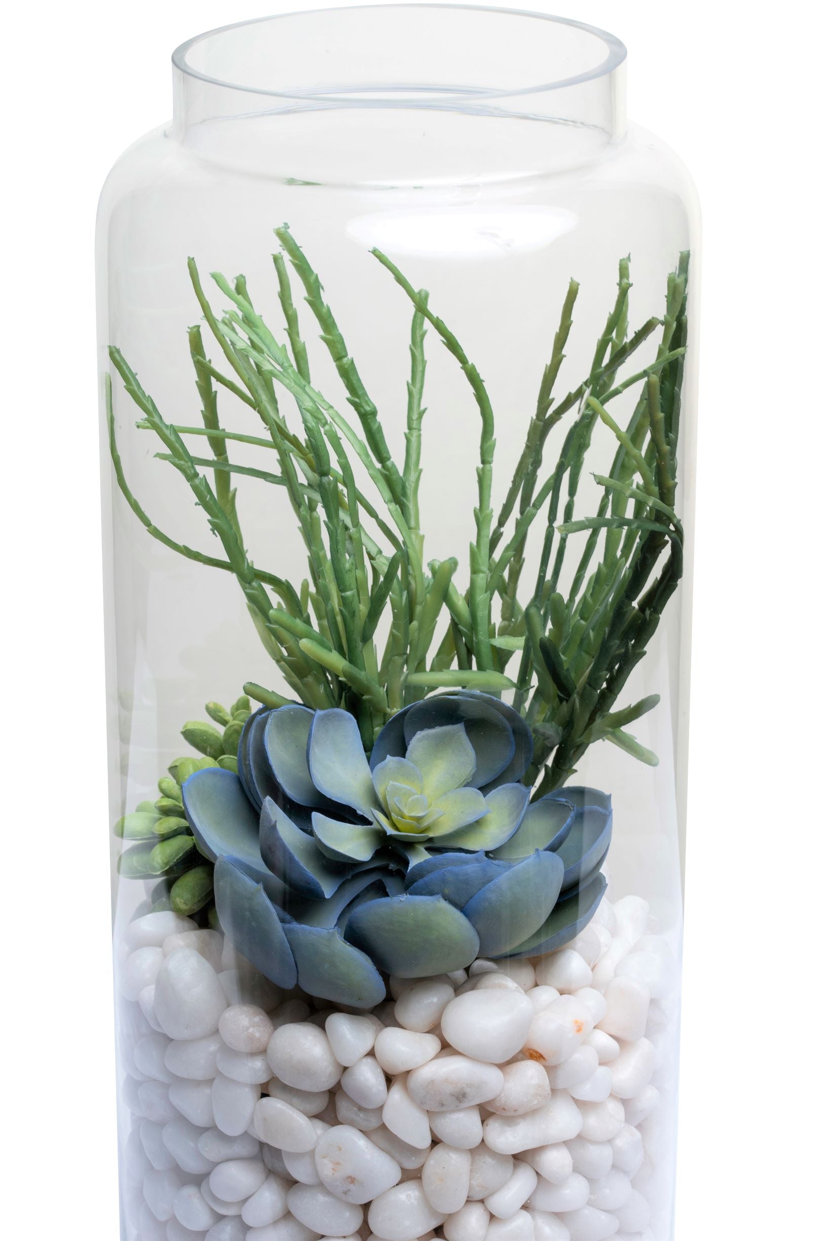 21" Kailee Vaase with Succulent Arrangement   AR1354