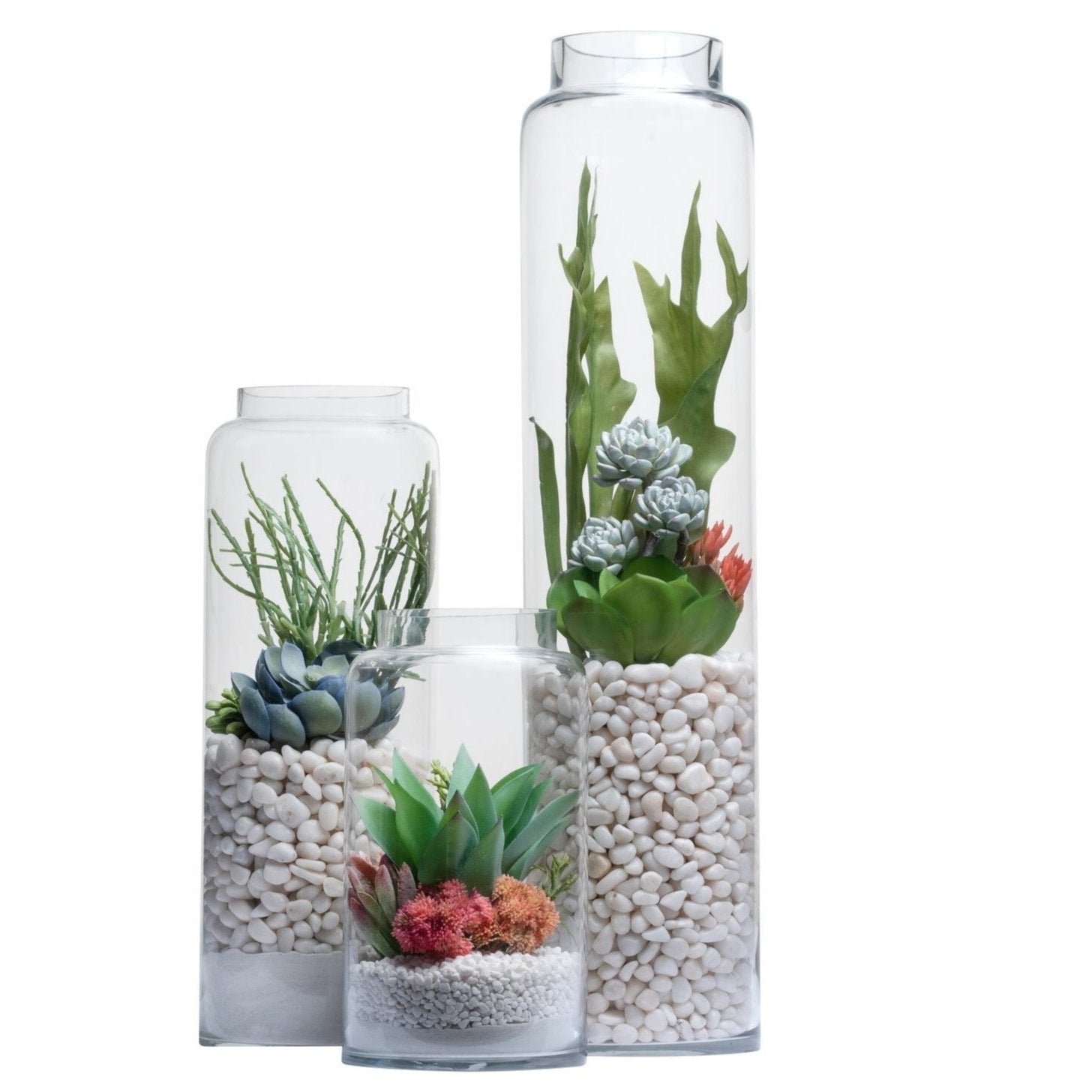 Kailee Vase Trio with Succulent Arrangement   AR1356