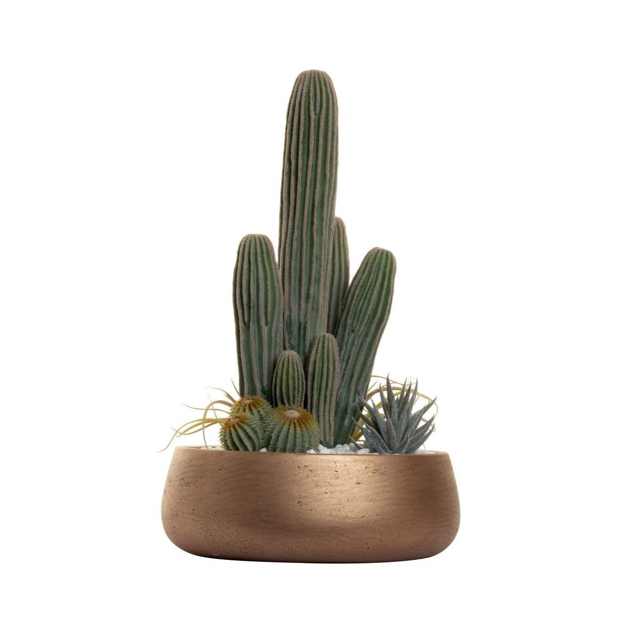 16" Mecca Bowl with Cactus Arrangement   AR1382