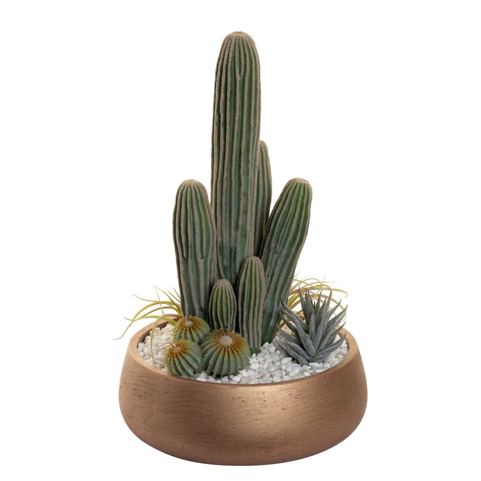 16" Mecca Bowl with Cactus Arrangement   AR1382