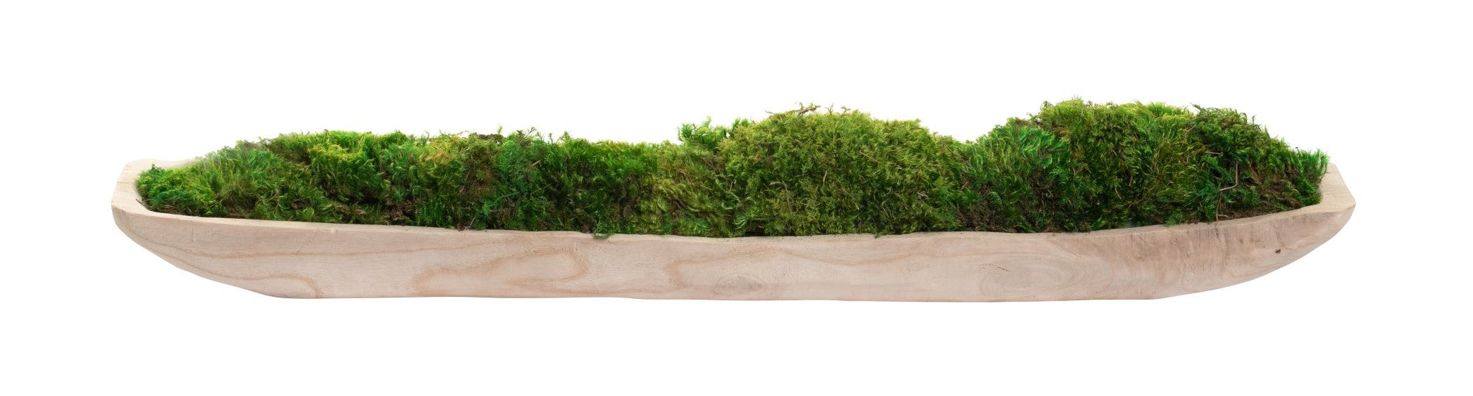 36" Sedona Wood Planter with Moss AR1391 Replica Plants and Decor