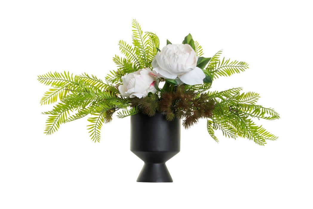 4.5" De Vil Pot with Peony Floral Arrangement   AR1399