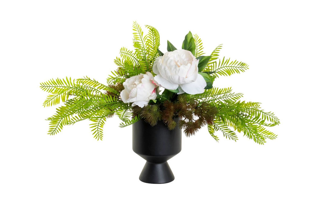 4.5" De Vil Pot with Peony Floral Arrangement   AR1399