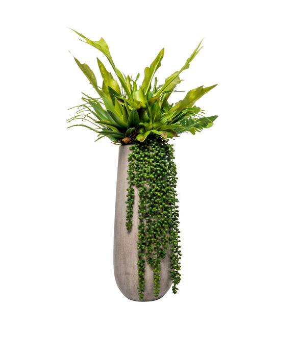 20" Newport Vase with Succulent Arrangement   AR1412