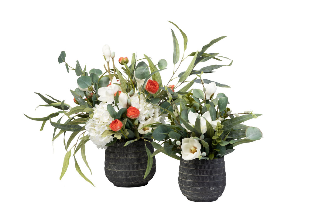 Zilla Pot Duo with Floral Arrangements   AR1464