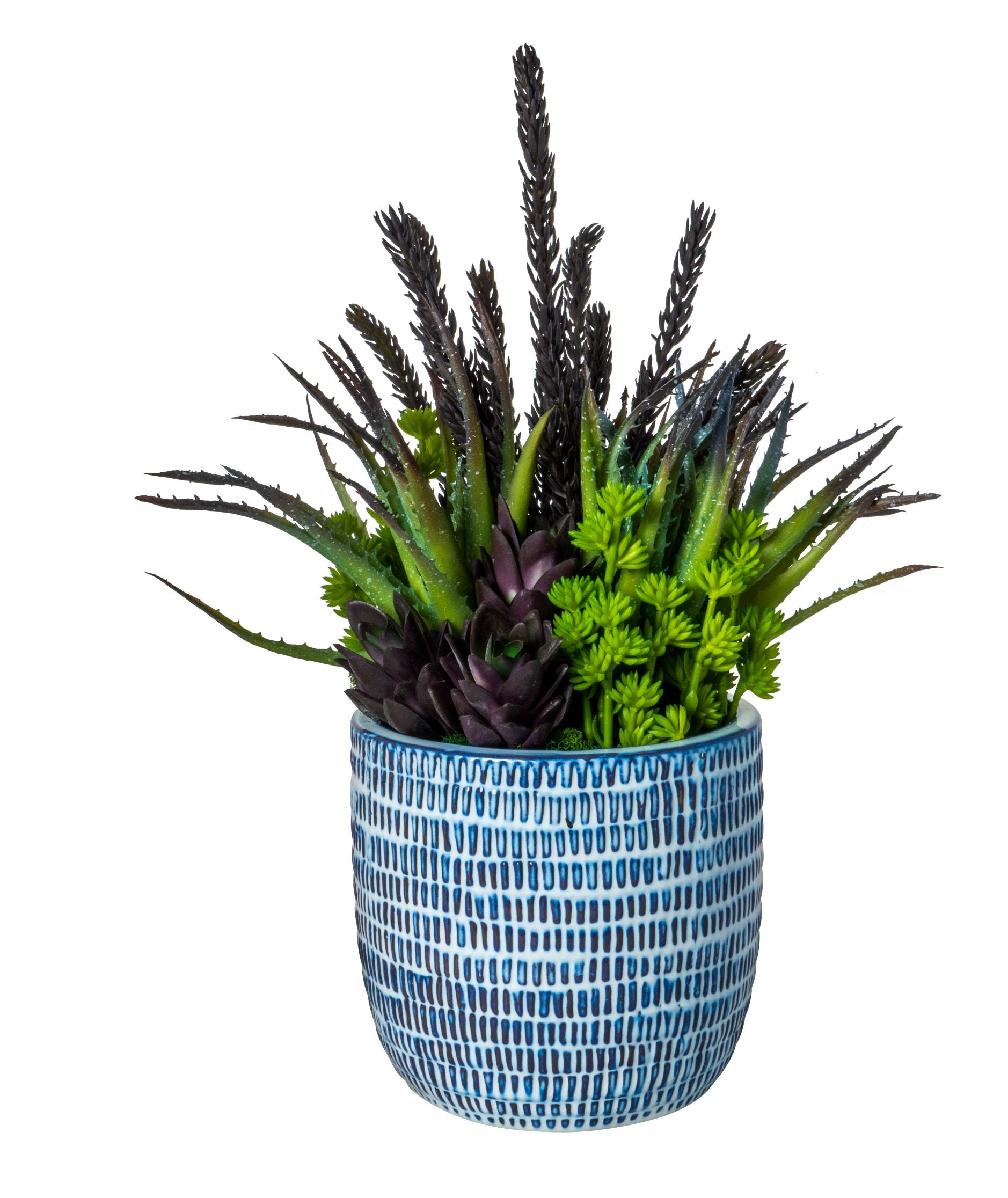 Jupiter Pot with Purple Succulent Arrangement   AR1514