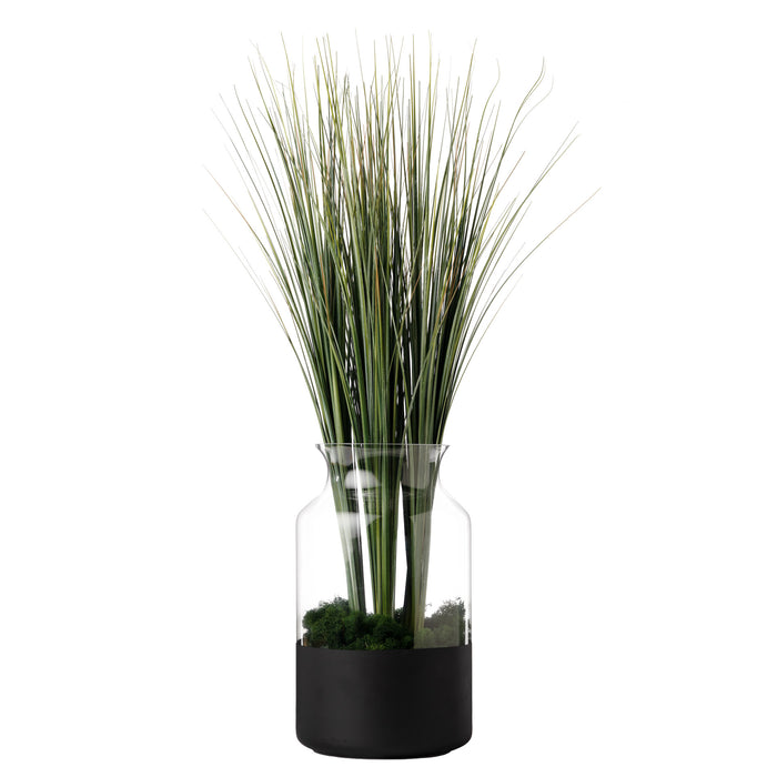 17.25" Poet Glass Vase with Grass Arrangement   AR1657