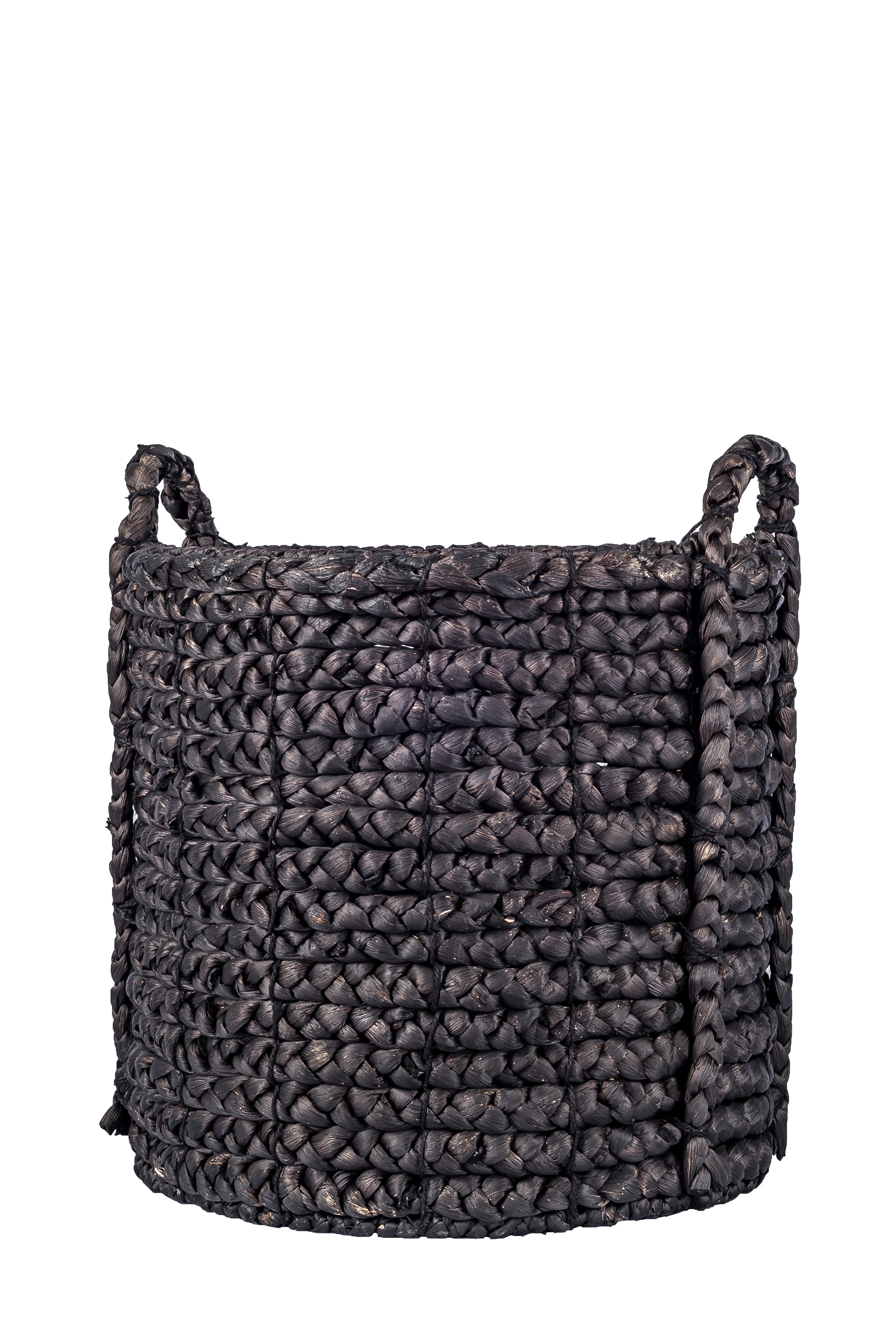 Kenna Collection-Black Basket with Handles   BS1009