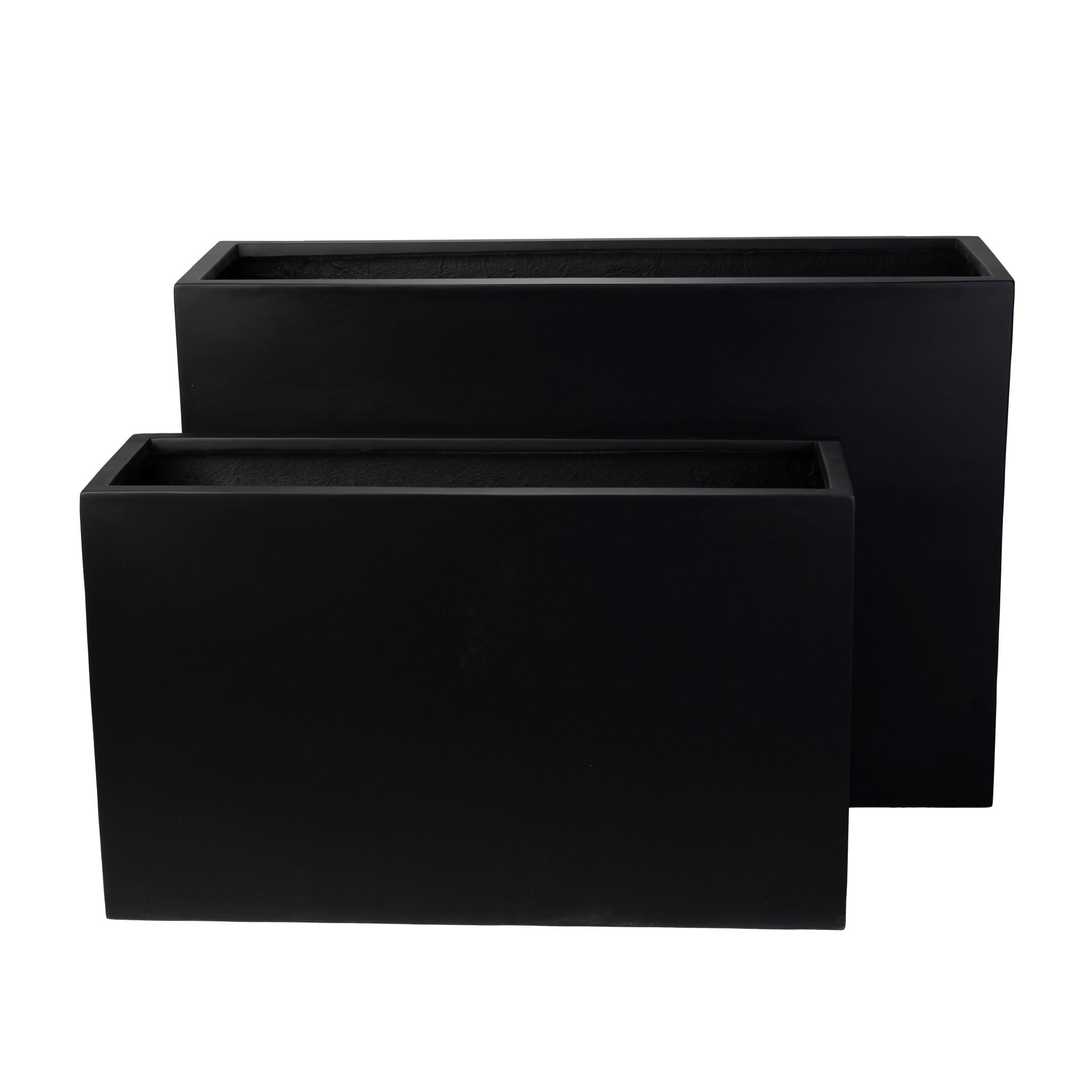 Manhattan Collection Tall Floor Planters-Black   CN1104