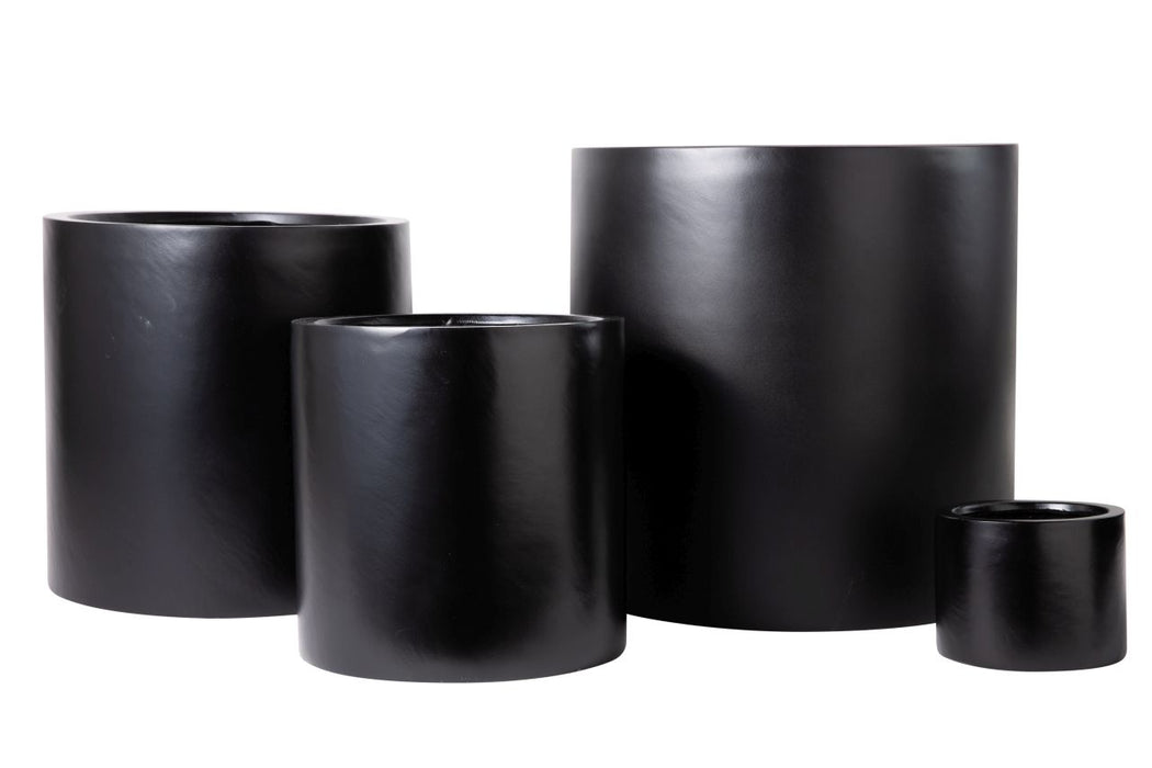Zander Cylinder Planter-Black  CN1010