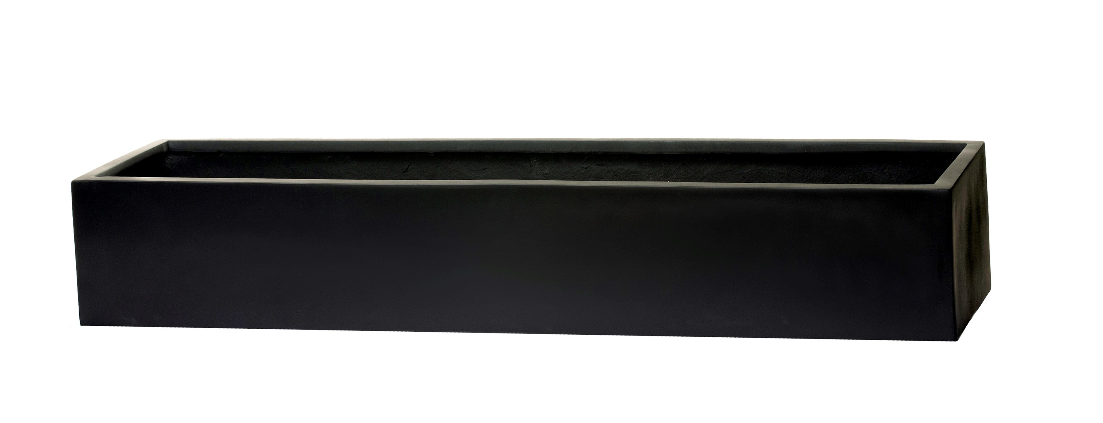 Manhattan Collection Table Top Rectangle Planters - Matte Black CN1033