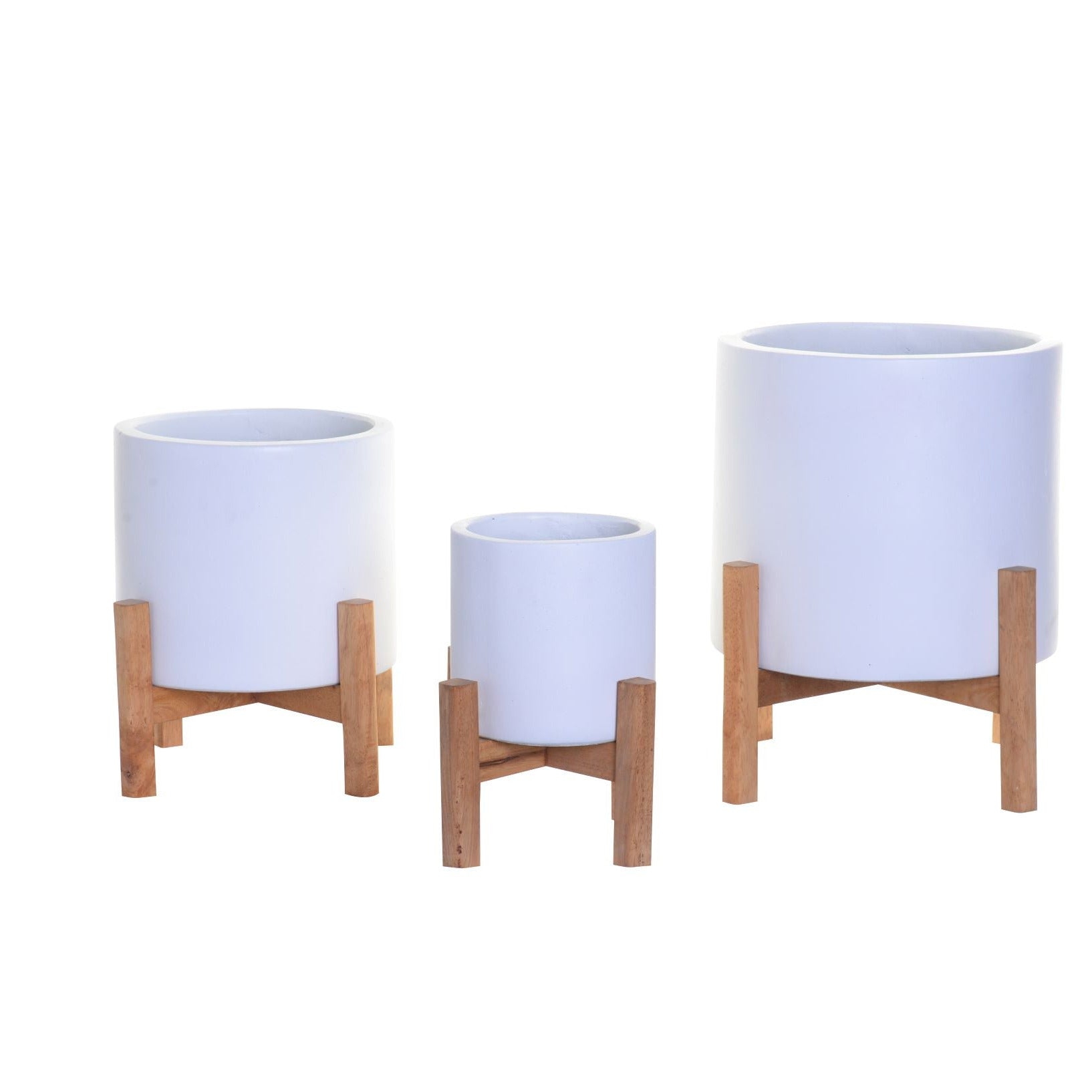 Korynn Planter Collection-White     CN1062