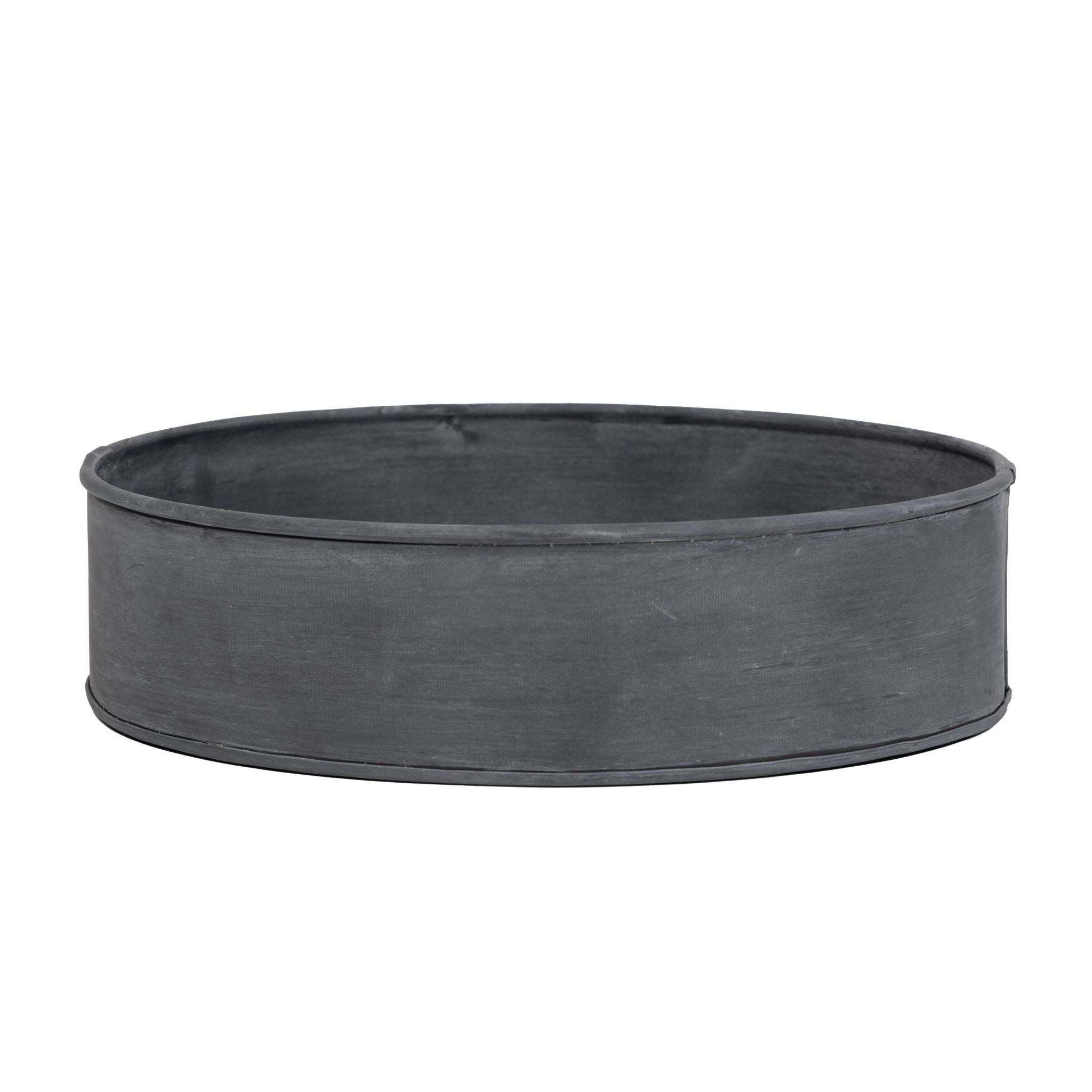 Nico Galvanized Round Tray Planters     CN1076