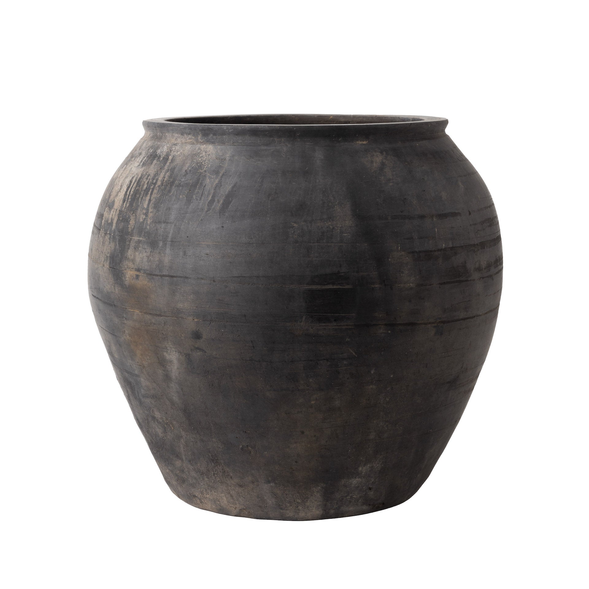 Vintage Black Grey Clay Pot   CN1154