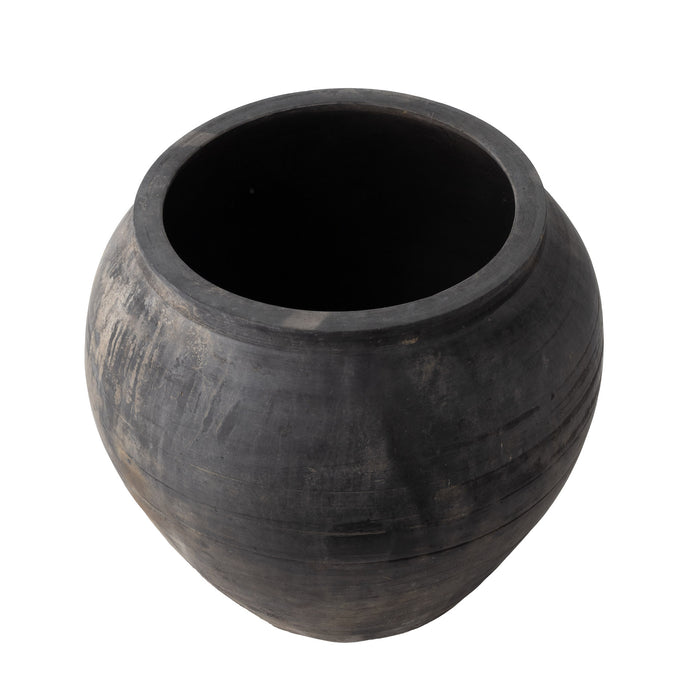 Vintage Black Grey Clay Pot   CN1154