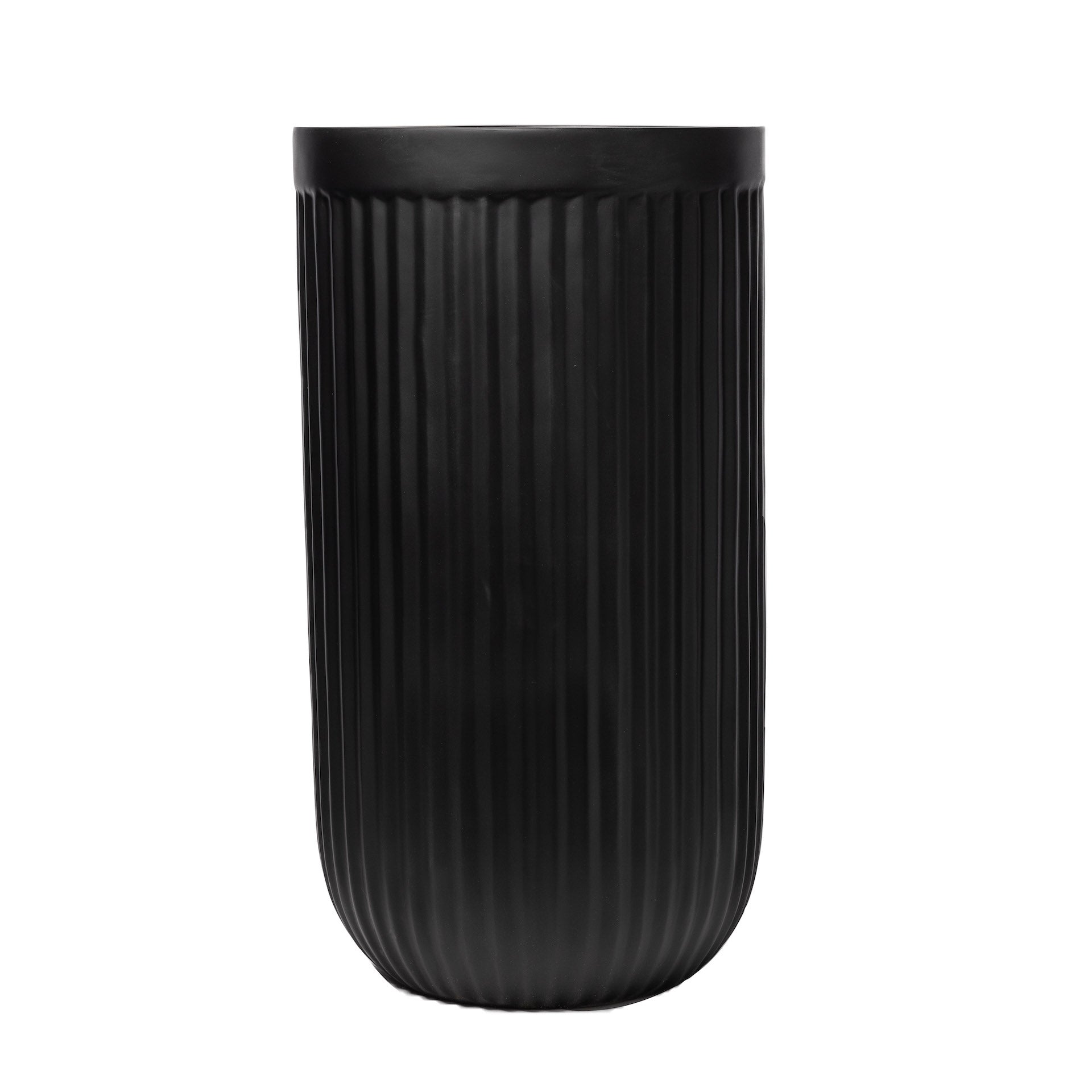 Dorsey Fluted Fiberglass Tall Collection-Black   CN1162