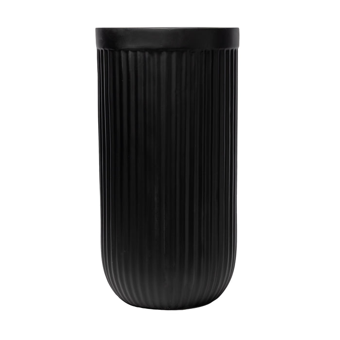 Dorsey Fluted Fiberglass Tall Collection-Black   CN1162