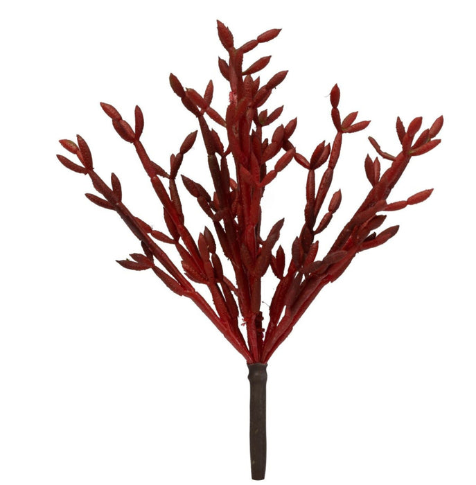 10" Coral Succulent Stem-Red  SU1054