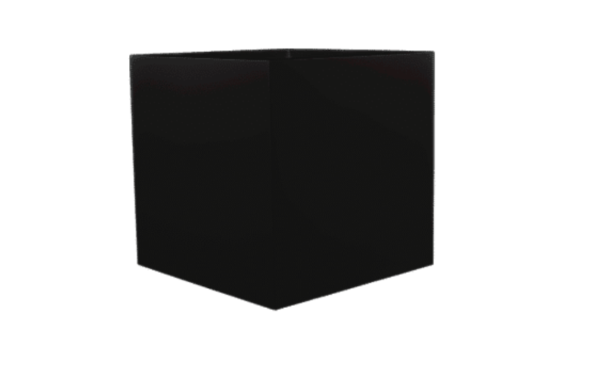 Balboa Collection Fiberglass Square Planters Black     CN1102