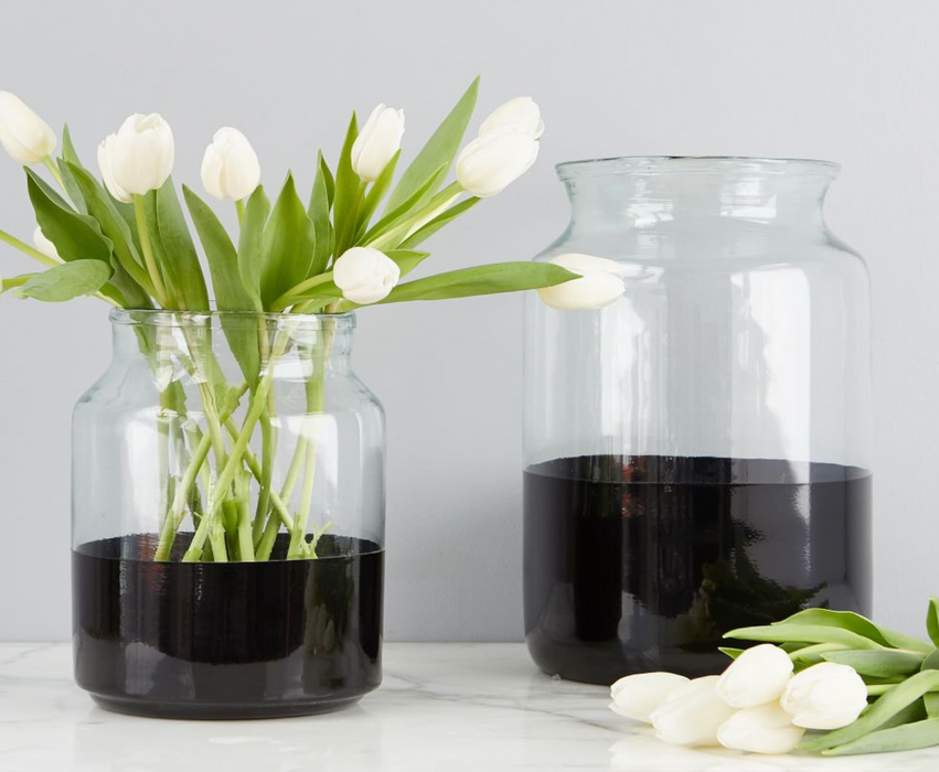 Poet Glass Vase Collection- Black       GL1030