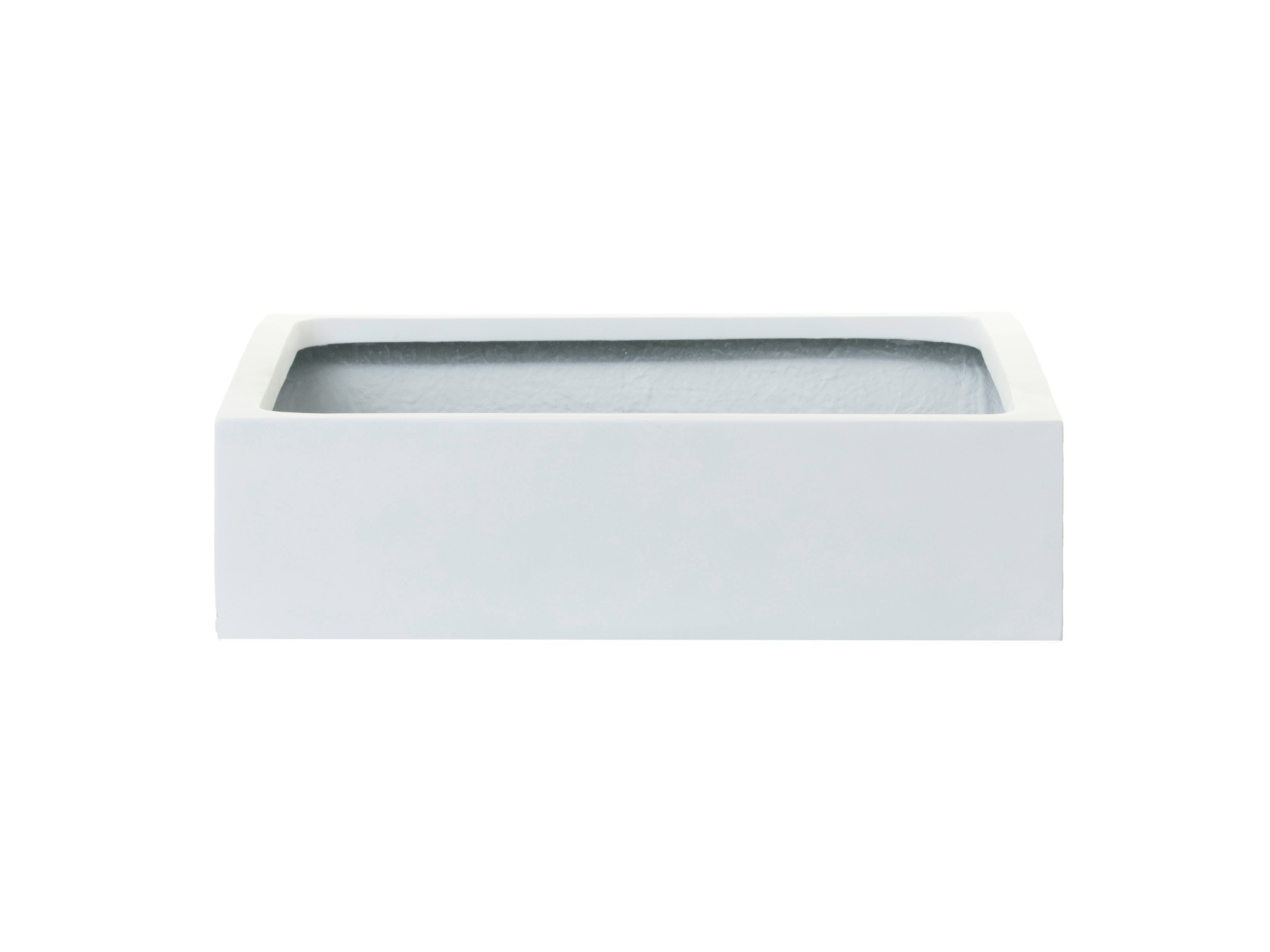 Sebastian Square Table Top Planter - White   CN1038