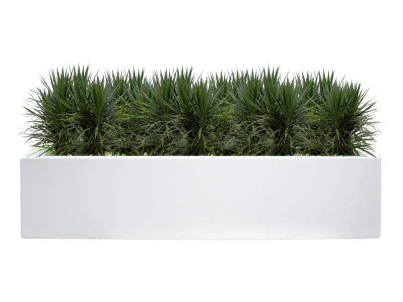 Manhattan Collection Table Top Rectangle Planters-Matte White   CN1032