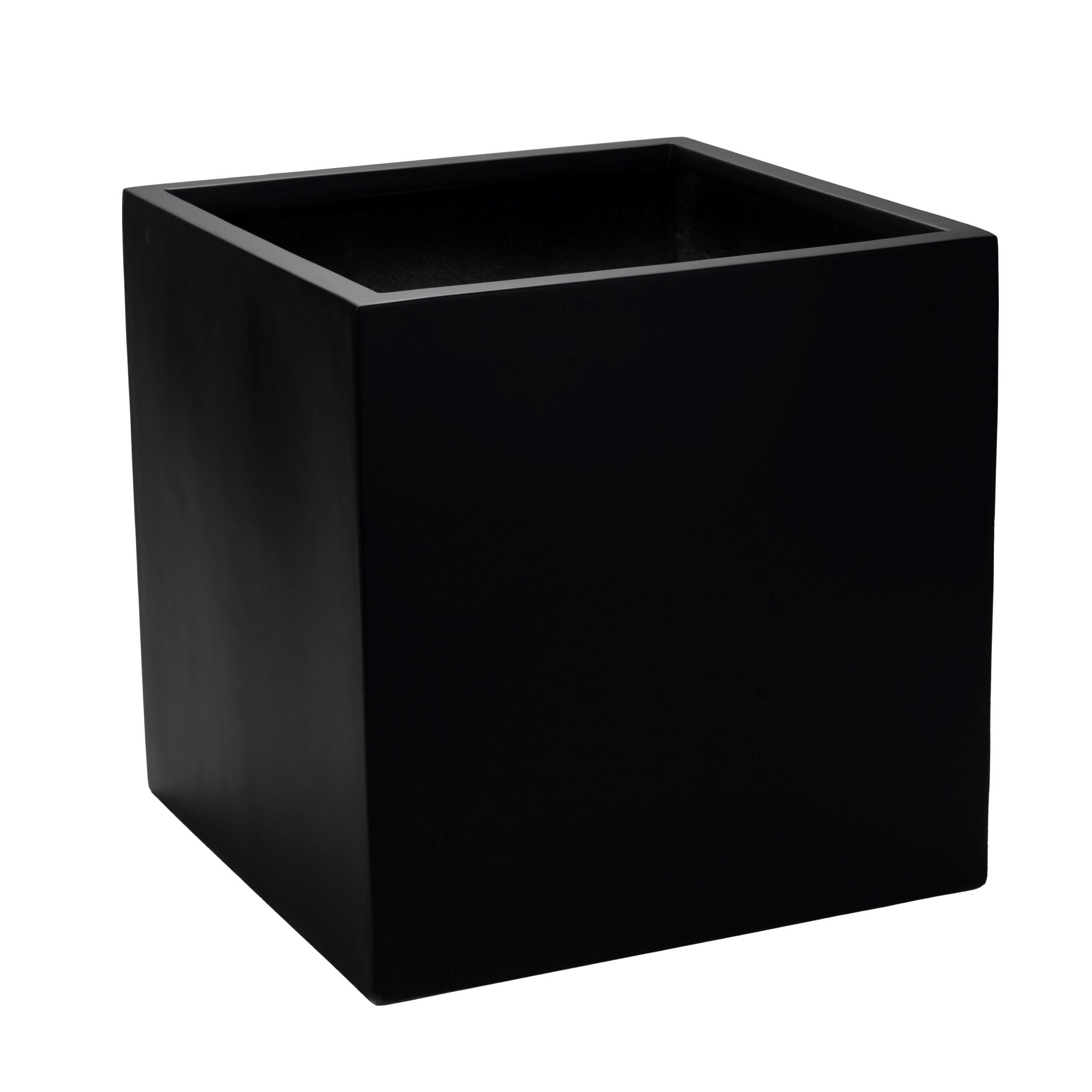 Balboa Collection Fiberglass Square Planters Black     CN1102