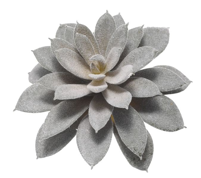 6" Succulent Pick-Grey Flocked   SU1037